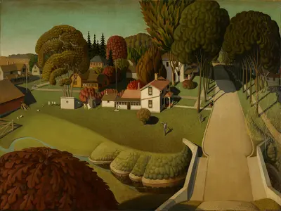The Birthplace of Herbert Hoover — Grant Wood