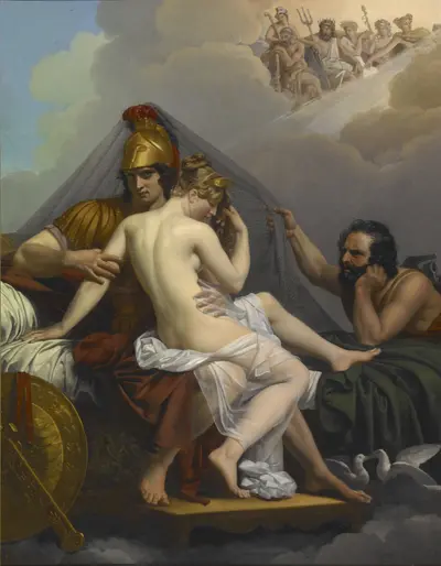 Mars and Venus Surprised by Vulcan — Alexandre Charles Guillemot (French, 1786-1831)