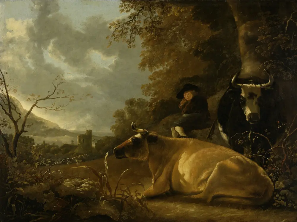 Landscape with cows and young herdsman. — Aelbert Cuyp