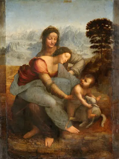 Святая Анна с Мадонной и младенцем Христом — Leonardo da Vinci