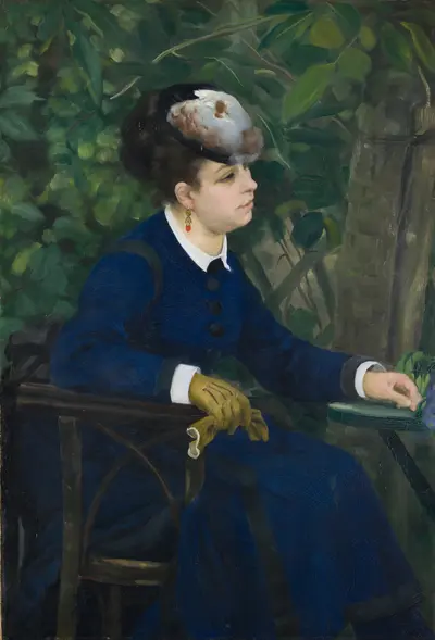 Femme dans un jardin
