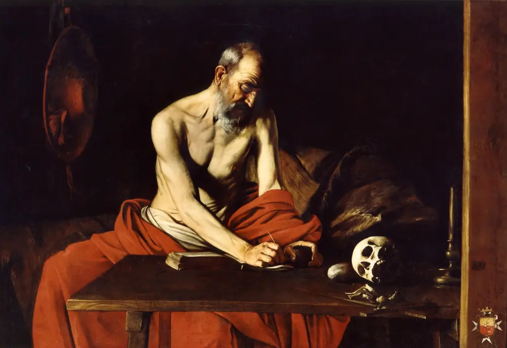 Святой Иероним за книгой — Caravaggio
