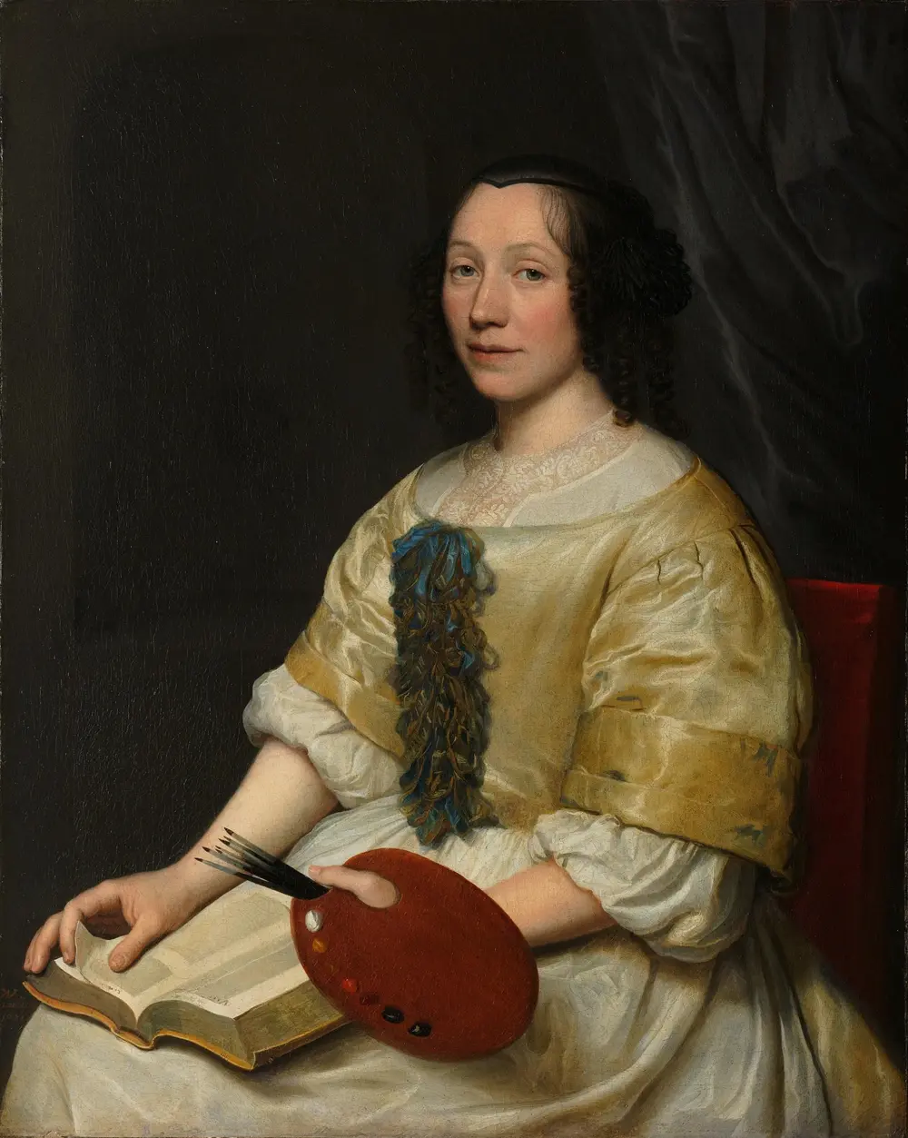 Portrait of Maria van Oosterwijck (1630-1693) — Wallerant Vaillant
