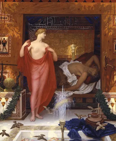 Hera in the House of Hephaistos — William Blake Richmond (British, 1842-1921)