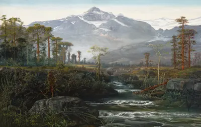 Сцена в Швейцарии — James Farrington Gookins (American, 1840-1904)