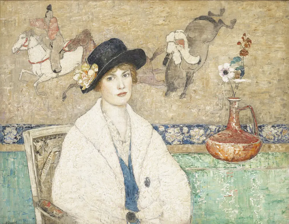 Черная шляпка (мисс Дороти Харт) — Henry Golden Dearth (American, 1864-1918)
